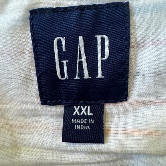 Gap Plus Size XXL Rainbow Striped Gauze Tie Strap Midi Sun Dress - Picture 9 of 10